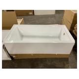 60" x 30" RH White Composite Skirted Bathtub
