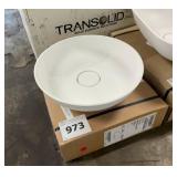 16" White Round Vessel Sink x 2