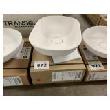 15" White Square Vessel Sink x2