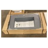 35-1/2" Grey Wall Mounted Countertop Sink