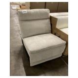 Pleather Chair To Sectional In Light Gray