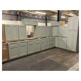 15pc. Silvercreek Fresh Sage Shaker 30" Kitchen