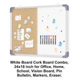 24 x 18 White Cork Board Combo
