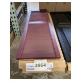 15" W x 51" H Vineyard Red Shutters x 2