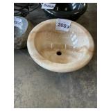 16-1/2"DIA Round Marble Vessel Sink