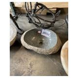 Stone Sink Bowl with Wrought Iron Base