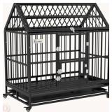 RTA 48" Heavy Duty Dog Crate in Black