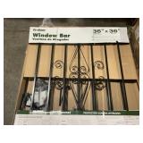 36" x 36" Steel Deco Window Bar in Black x 6
