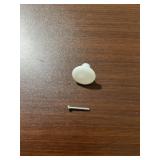Bag of (25) 1-1/2" White Plastic Cabinet Knobs