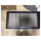 20" x 36" Gray Faux Leather Frame Comfort Mat