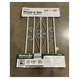 24" x 36" Decorative Window Bar in White
