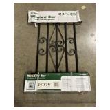 24" x 36" Decorative Window Bar in Black x 3