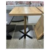 30" x 30" Bar Table in Natural with Black Stand