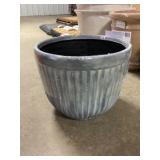 14.25" Grooved Composite Planter i Gray x 2