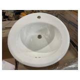 Pallet of 1-Hole 19" Round Lav Sinks in White