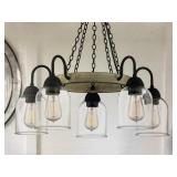 Quoizelï¿½ 5-Light Chandelier in Black/Walnut x 5