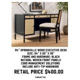 54" Springville Wood Executive Desk