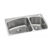 33" Double Bowl Kitchen Sink-Stainless Steel