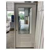 36" x 80" RH 3/4 View FG Exterior Door in White