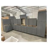 15Pc 30" Silvercreek Platinum Shaker Kitchen Set