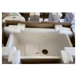 31" x 19" White Single Undermount Fireclay Sink