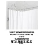 Signature Hardware Corner Shower Rod
