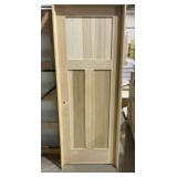 36" x 80" RH Poplar 3-Panel Interior Door