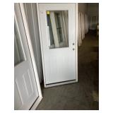 36" LH 1/2 Lite Steel Entry Door
