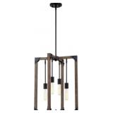 Ashley 4-Bulb Pendant Light in Black