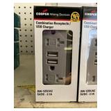 Combination Receptacle USB Charger x5