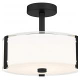 Ashley LED Semi-Flush Mount in Black