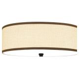 Ashley 3-Bulb Flush Mount in Black