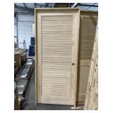 34" x 80" LH Full-View Louvered Pine Interior Door