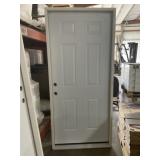 36" x 80" RH 6-Panel Steel Exterior Door
