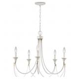 Ashley 5-Bulb Chandelier in White