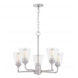 Ashley 5-Bulb Chandleir in Nickel