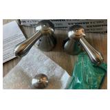 Deltaï¿½ Stainless Steel Bathroom Faucet Handles x3