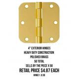 4" Exterior Hinges x50