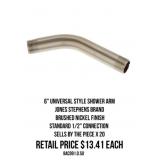 6" Universal Style Shower Arm x20