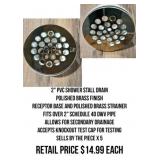 (5) 2" PVC Shower Stall Drains