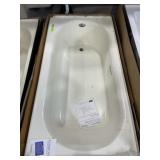 60" x 30" RH Porcelain Bathtub in Eggshell w Apron