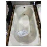 60" x 30" RH Porcelain Bathtub in Tan with Apron