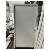 42" x 80" LH Steel Exterior Door in Solid White