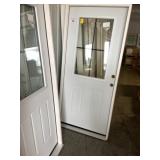 36" LH 1/2 Lite Steel Entry Door
