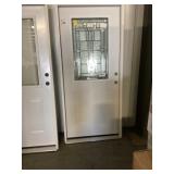 36" LH 1/2 Lite Steel Entry Door