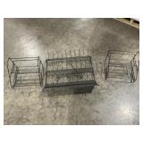Pallet of Metal Shelf Display Racks in Black