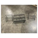 Pallet of Metal Shelf Display Racks in Black