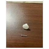Bag of (25) 1-1/2" White Plastic Cabinet Knobs