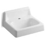 19" Wall Mount Bathroom Sink in White
