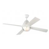 Monte Carlo 52" Diamond Ceiling Fan in White